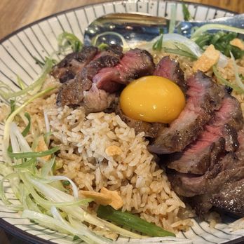 Khao Tiew - Khao Pad Mun Nuer with Soy Cured Egg Yolk - Thai Near Me - San Francisco, California