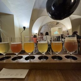 Flight of sour beers Flight of sour beers