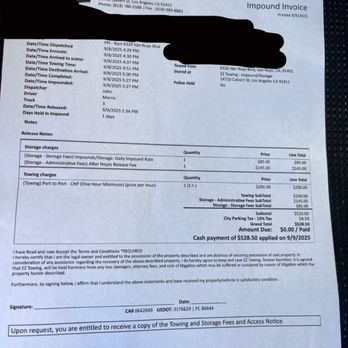 EZ Towing - Invoice - Towing Near Me - Van Nuys, California EZ Towing - Invoice - Towing Near Me - Van Nuys, California