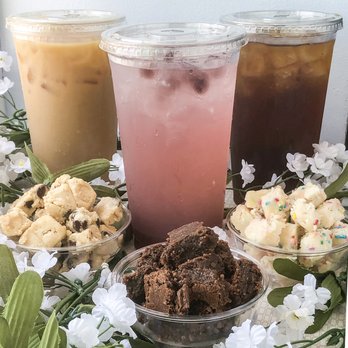 Smiley Bee - Iced Cold Brew Coffee ~
Real Squeezed Lemonade w/ Popping Pearls ~
Fresh Steeped Loose Leaf Iced Tea ~
Cookie Dough Bites - Coffee & Tea Near Me - Falls City, Nebraska Smiley Bee - Iced Cold Brew Coffee ~
Real Squeezed Lemonade w/ Popping Pearls ~
Fresh Steeped Loose Leaf Iced Tea ~
Cookie Dough Bites - Coffee & Tea Near Me - Falls City, Nebraska