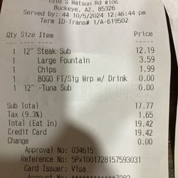 One receipt looks correct but the other looks not correct