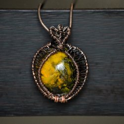 Asteria - Oxidized Copper Wire Wrapped Resin
