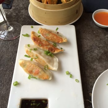 Jade Eatery And Lounge - Shrimp potstickers in front and the curried crab dumplings in back. Definitely recommend both for appetizers! - Asian Fusion Near Me - Forest Hills, New York Jade Eatery And Lounge - Shrimp potstickers in front and the curried crab dumplings in back. Definitely recommend both for appetizers! - Asian Fusion Near Me - Forest Hills, New York