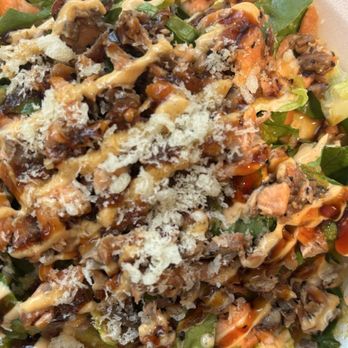 Fuji Sushi Express - Grilled Salmon Salad - Sushi Bars Near Me - Sioux Falls, South Dakota