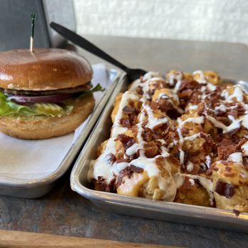 Flippin Burger - Flippin Burger & Yaya's Loaded Tots (with a side of Chipotle Aioli) - Burgers Near Me - San Francisco, California Flippin Burger - Flippin Burger & Yaya's Loaded Tots (with a side of Chipotle Aioli) - Burgers Near Me - San Francisco, California