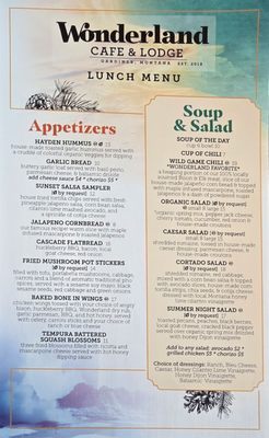 Menu photo 6 Wonderland Cafe & Lodge Gardiner, MT Menu photo 6 Wonderland Cafe & Lodge Gardiner, MT