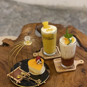 September - Passion fruit cheesecake, mango jasmine macchiato, and the milky peach tea - Ice Cream & Frozen Yogurt Near Me - Westminster, California