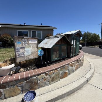 Little Free Library - Bulletin board & dog water bowl - Community Book Box Near Me - Dublin, California Little Free Library - Bulletin board & dog water bowl - Community Book Box Near Me - Dublin, California