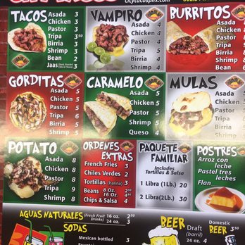 City Tacos - Take home menu - Mexican Near Me - Phoenix, Arizona City Tacos - Take home menu - Mexican Near Me - Phoenix, Arizona