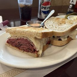 Pastrami Reuben sandwich.