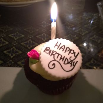 Nadia Cakes TEST - Birthday candle on my red velvet cupcake - Bakeries Near Me - Palmdale, California