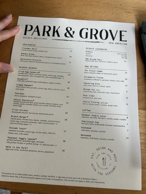 Menu photo 2 Park & Grove Charleston, SC Menu photo 2 Park & Grove Charleston, SC