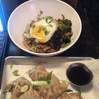 The Bitter Alibi - Cold brew, dumplings and chicken and rice. - Bars Near Me - Chattanooga, Tennessee