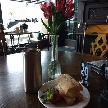 Brew House Coffee & Bake Shop - ham & cheese and fruit plus new drip in my old cup - Coffee & Tea Near Me - Maumee, Ohio