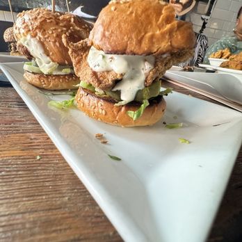 Village Whiskey - Pulled pork slider and Hot Chicken slider - New American Near Me - Philadelphia, Pennsylvania