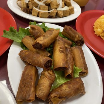 Ihawan - Lumpia (front) Fried Tofu (back) - Filipino Near Me - Woodside, New York Ihawan - Lumpia (front) Fried Tofu (back) - Filipino Near Me - Woodside, New York