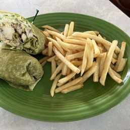 Grilled Chicken Wrap with fries Grilled Chicken Wrap with fries