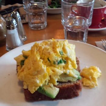 Milk Bar - Truffle scrambled eggs on gf toast with avocado. - Cafes Near Me - Brooklyn, New York Milk Bar - Truffle scrambled eggs on gf toast with avocado. - Cafes Near Me - Brooklyn, New York