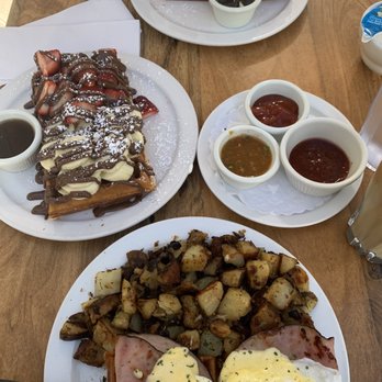 More Than Waffles - Waffle with Strawberries, Nutella Waffle, Waffle Benedict - Breakfast & Brunch Near Me - Encino, California More Than Waffles - Waffle with Strawberries, Nutella Waffle, Waffle Benedict - Breakfast & Brunch Near Me - Encino, California