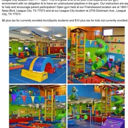 Acrosports Kids Center Friendswood
