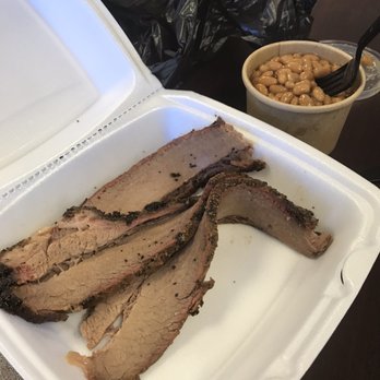 The Rusty Bucket BBQ and Tavern - Three slices of brisket and some beans - Barbeque Near Me - Midland, Texas The Rusty Bucket BBQ and Tavern - Three slices of brisket and some beans - Barbeque Near Me - Midland, Texas