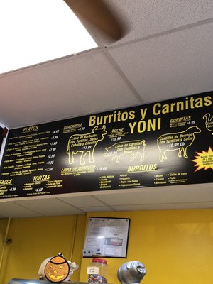 Menu photo 2 Carnitas & Burritos Yoni El Paso, TX