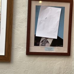 Harmonie German Club - Not sure why the photo of the German ambassador is covered. Maybe they don't like him?