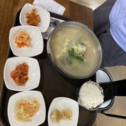 Beef broth soup with ribs