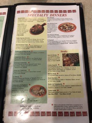 Menu photo 6 La Ribera Mexican Restaurant Washington, NC