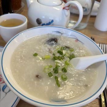 The Imperial Treasure - Pork congee with century eggs.  Delish! - Dim Sum Near Me - Matthews, North Carolina