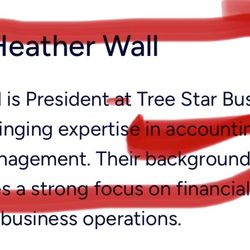 Tree Star Solutions - Proof that Heather wall is now president at Treestar solutions