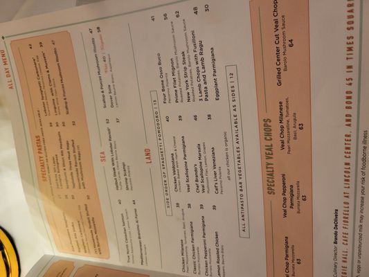 Menu photo 7 Trattoria Dell'Arte New York, NY