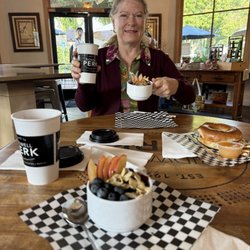 Bidwell Perk - Our oatmeal and bagel with homemade peach preserves was prepared with such care we just had to share it with you!