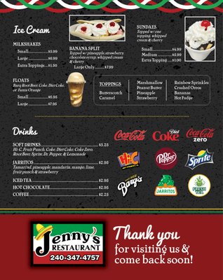 Menu photo 1 Jenny’s restaurant Hagerstown, MD