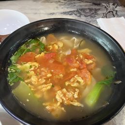 Fresh noodle and egg soup Fresh noodle and egg soup