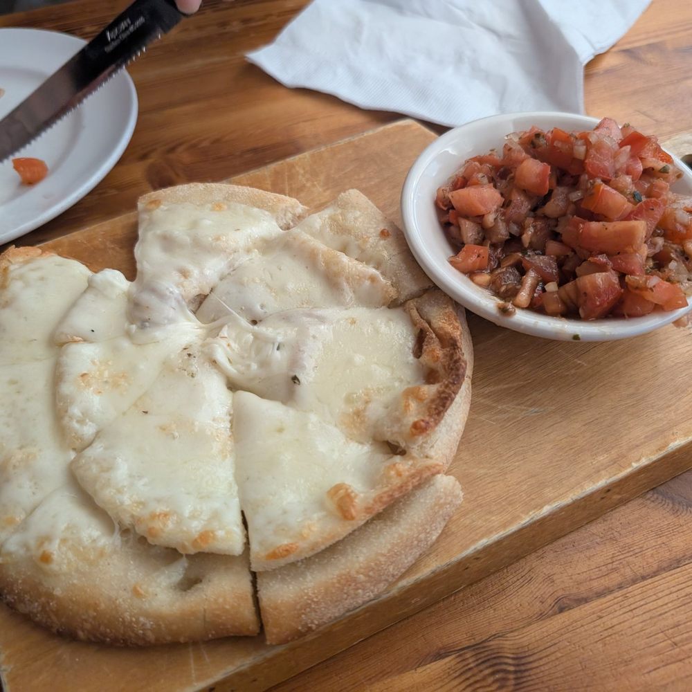 Cheese Bread with bruschetta