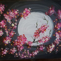 The Drawing Point - Moon Lit Cherry Blossoms