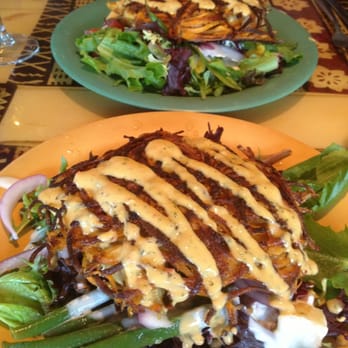 Leftovers Cafe - Two lunches, both with sweet potato-crusted fish over salad greens - Seafood Near Me - Jupiter, Florida Leftovers Cafe - Two lunches, both with sweet potato-crusted fish over salad greens - Seafood Near Me - Jupiter, Florida