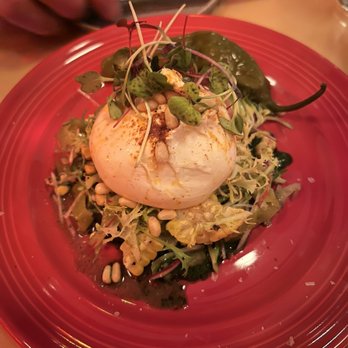 Amelie - Burrata, the pesto is very garlicky, but otherwise decent - French Near Me - New York, New York