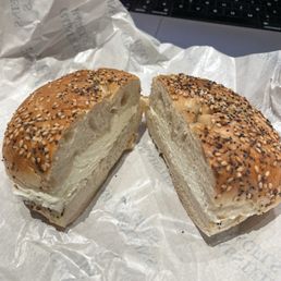 Everything Bagel with Cream Cheese Everything Bagel with Cream Cheese