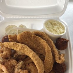 Hushpuppy Seafood - Large Fish and Shrimp Combination Dinner