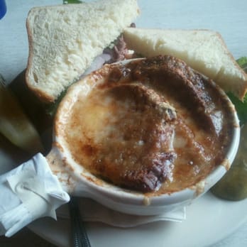 The Laundry - The famous onion soup..roast beef half sammy - New American Near Me - Fenton, Michigan The Laundry - The famous onion soup..roast beef half sammy - New American Near Me - Fenton, Michigan