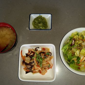 Sushi Vibe - Miso soup, squid, regular salad and wasabi. Love the squid salad. - Sushi Bars Near Me - Phoenix, Arizona Sushi Vibe - Miso soup, squid, regular salad and wasabi. Love the squid salad. - Sushi Bars Near Me - Phoenix, Arizona