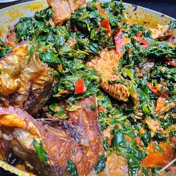 Kelchi's Kitchen - Efo Riro with client's choice of protein - Caterers Near Me Kelchi's Kitchen - Efo Riro with client's choice of protein - Caterers Near Me