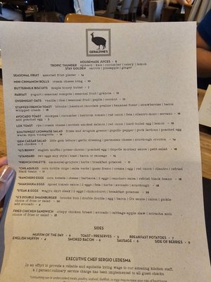 Menu photo 4 Geraldine's Austin, TX
