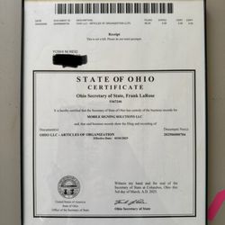 Mobile Signing Solutions - License by the State of Ohio