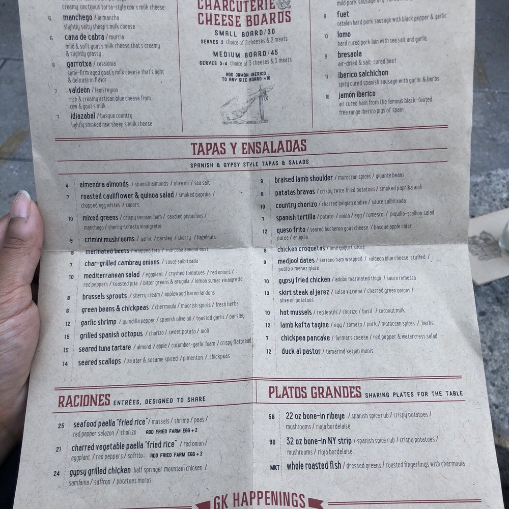 Gypsy Kitchen - Menu - Spanish Near Me - Atlanta, Georgia Gypsy Kitchen - Menu - Spanish Near Me - Atlanta, Georgia