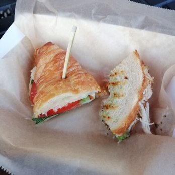 LUCA eats - Half chicken salad sandwich half turkey pesto - Cafes Near Me - New Orleans, Louisiana