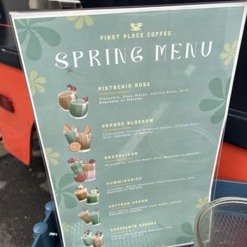 First Place Coffee - Spring menu - Coffee & Tea Near Me First Place Coffee - Spring menu - Coffee & Tea Near Me