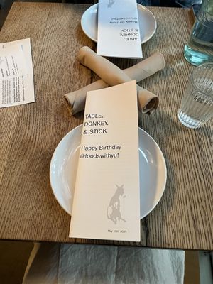 Table, Donkey and Stick by null